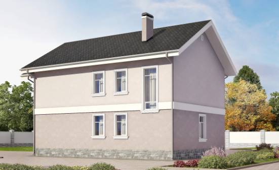 170-008-П Проект двухэтажного дома, доступный дом из бризолита Могоча | Проекты домов от House Expert