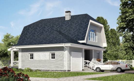 160-006-Л Проект двухэтажного дома мансардой и гаражом, классический домик из теплоблока Могоча | Проекты домов от House Expert