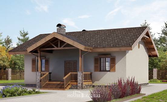 090-002-Л Проект одноэтажного дома, доступный домик из кирпича Могоча | Проекты домов от House Expert