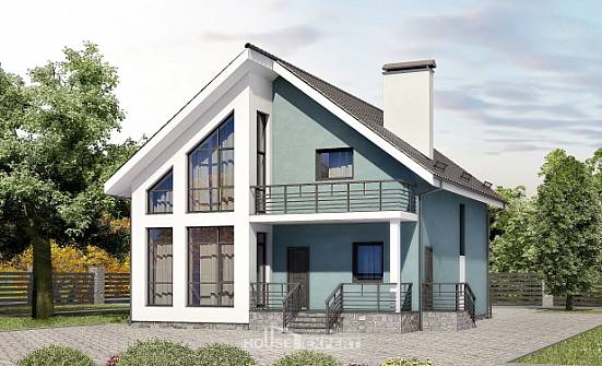 170-006-П Проект двухэтажного дома мансардой, классический дом из газосиликатных блоков Могоча | Проекты домов от House Expert