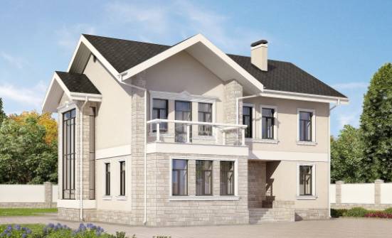 170-008-Л Проект двухэтажного дома, бюджетный загородный дом из керамзитобетонных блоков Чита | Проекты домов от House Expert