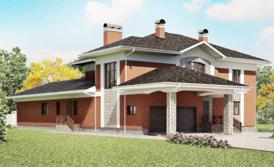400-002-Л Проект двухэтажного дома, гараж, огромный дом из кирпича Чита | Проекты домов от House Expert
