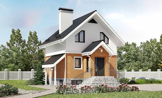 100-005-Л Проект трехэтажного дома с мансардой, красивый загородный дом из бризолита Чита | Проекты домов от House Expert