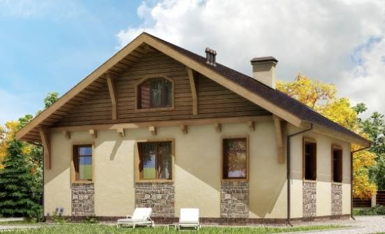 080-002-П Проект одноэтажного дома, доступный дом из газобетона Могоча | Проекты домов от House Expert