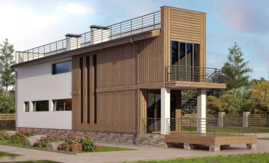 100-003-Л Проект двухэтажного дома, бюджетный дом из твинблока Чита | Проекты домов от House Expert