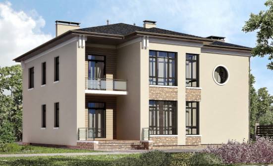 300-005-Л Проект двухэтажного дома, классический коттедж из кирпича Могоча | Проекты домов от House Expert