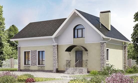 150-012-П Проект двухэтажного дома мансардой, небольшой домик из твинблока Чита | Проекты домов от House Expert
