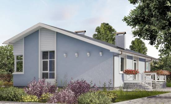 110-003-Л Проект одноэтажного дома, экономичный коттедж из теплоблока Краснокаменск | Проекты одноэтажных домов от House Expert