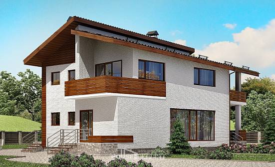 180-009-П Проект двухэтажного дома мансардный этаж, красивый загородный дом из кирпича Чита | Проекты домов от House Expert