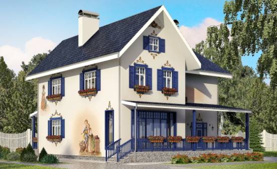 180-003-П Проект двухэтажного дома, экономичный коттедж из кирпича Чита | Проекты домов от House Expert