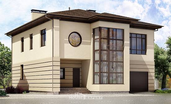 300-006-П Проект двухэтажного дома и гаражом, просторный коттедж из кирпича Чита | Проекты домов от House Expert