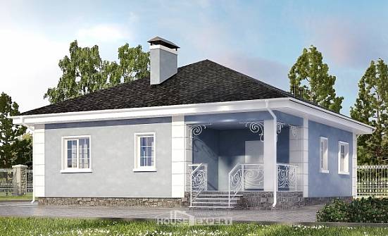 100-001-П Проект одноэтажного дома, доступный домик из бризолита Краснокаменск | Проекты домов от House Expert