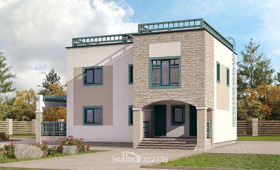 150-010-П Проект двухэтажного дома, недорогой дом из кирпича Краснокаменск | Проекты домов от House Expert