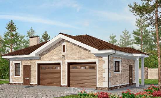 070-005-П Проект гаража из кирпича Могоча | Проекты домов от House Expert