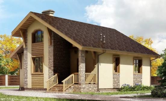 080-002-П Проект одноэтажного дома, доступный дом из газобетона Могоча | Проекты одноэтажных домов от House Expert