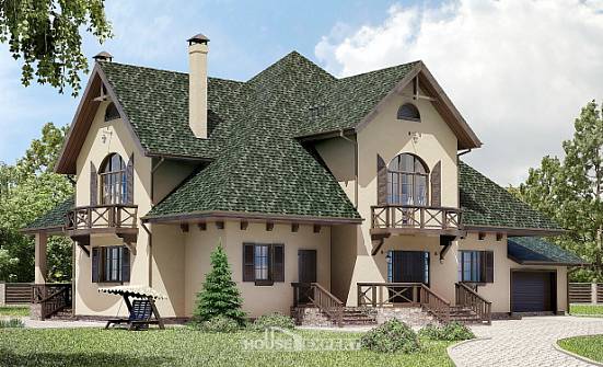 350-001-П Проект двухэтажного дома мансардой, гараж, уютный загородный дом из арболита Чита | Проекты домов от House Expert