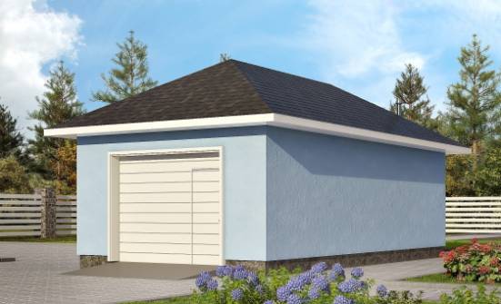 040-001-Л Проект гаража из пеноблока Чита | Проекты одноэтажных домов от House Expert