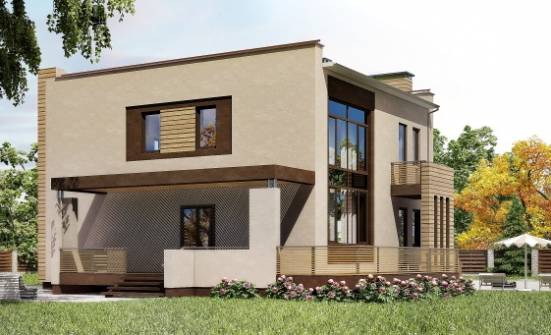 220-003-Л Проект двухэтажного дома и гаражом, средний домик из газосиликатных блоков Чита | Проекты домов от House Expert