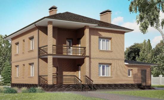 245-003-Л Проект двухэтажного дома и гаражом, классический домик из кирпича Чита | Проекты домов от House Expert