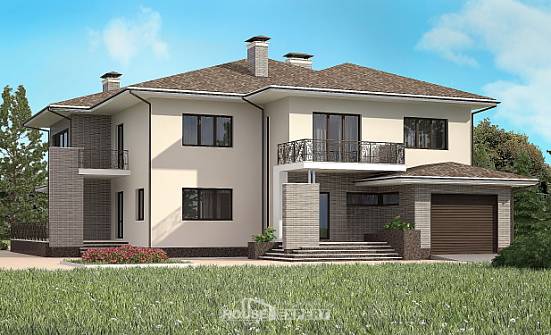 500-001-П Проект трехэтажного дома, гараж, просторный дом из кирпича Краснокаменск | Проекты домов от House Expert