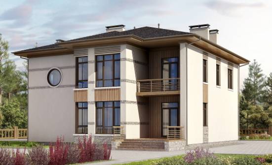 345-001-П Проект двухэтажного дома, уютный коттедж из газобетона Краснокаменск | Проекты домов от House Expert