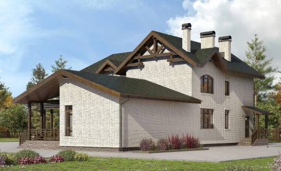 340-004-Л Проект двухэтажного дома, классический загородный дом из пеноблока Чита | Проекты домов от House Expert