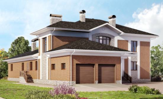 520-002-Л Проект трехэтажного дома, гараж, современный дом из блока Могоча | Проекты домов от House Expert