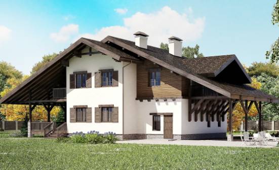 270-001-Л Проект двухэтажного дома мансардой, гараж, уютный коттедж из кирпича Чита | Проекты домов от House Expert