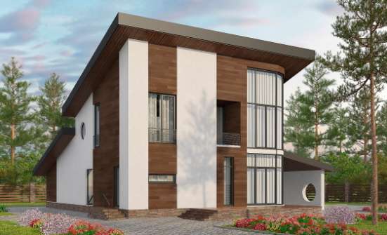 230-001-П Проект двухэтажного дома мансардой, красивый загородный дом из кирпича Чита | Проекты домов от House Expert