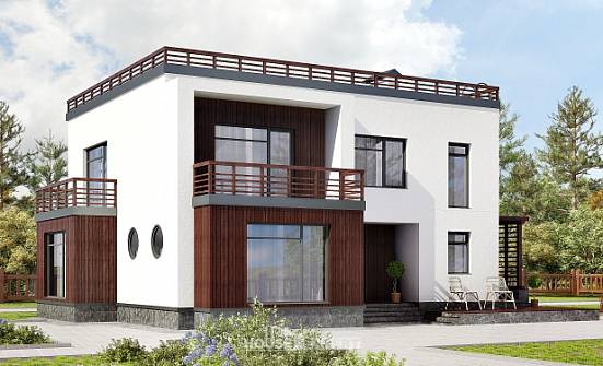 215-002-П Проект двухэтажного дома, современный дом из арболита Чита | Проекты домов от House Expert