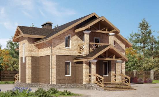 160-014-П Проект двухэтажного дома, доступный загородный дом из бризолита Могоча | Проекты домов от House Expert
