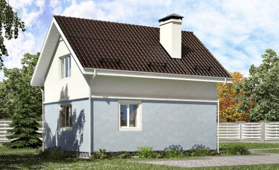 095-002-П Проект двухэтажного дома с мансардой, красивый дом из поризованных блоков Чита | Проекты домов от House Expert