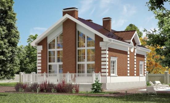 160-009-П Проект двухэтажного дома с мансардой, бюджетный дом из бризолита Чита | Проекты домов от House Expert