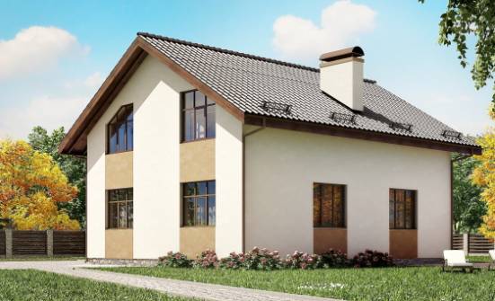 170-002-П Проект двухэтажного дома мансардой, классический дом из твинблока Могоча | Проекты домов от House Expert