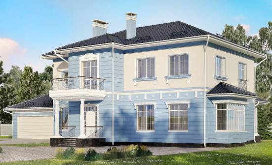 285-003-Л Проект двухэтажного дома, гараж, современный коттедж из кирпича Чита | Проекты домов от House Expert