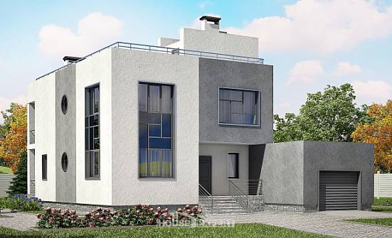 255-001-П Проект двухэтажного дома, гараж, просторный коттедж из газобетона Чита | Проекты домов от House Expert