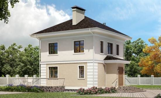 090-003-Л Проект двухэтажного дома, компактный дом из блока Могоча | Проекты домов от House Expert
