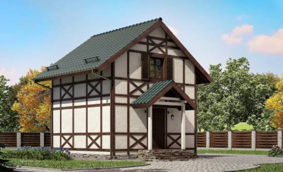 060-002-П Проект двухэтажного дома с мансардным этажом, эконом дом из дерева Могоча | Проекты домов от House Expert
