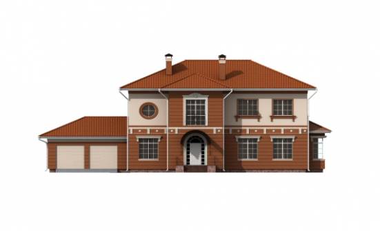 285-001-Л Проект двухэтажного дома и гаражом, огромный домик из кирпича Могоча | Проекты домов от House Expert