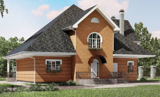 310-001-П Проект двухэтажного дома с мансардой, огромный коттедж из бризолита Чита | Проекты домов от House Expert