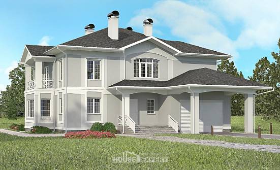 360-001-П Проект двухэтажного дома и гаражом, большой дом из кирпича Чита | Проекты домов от House Expert