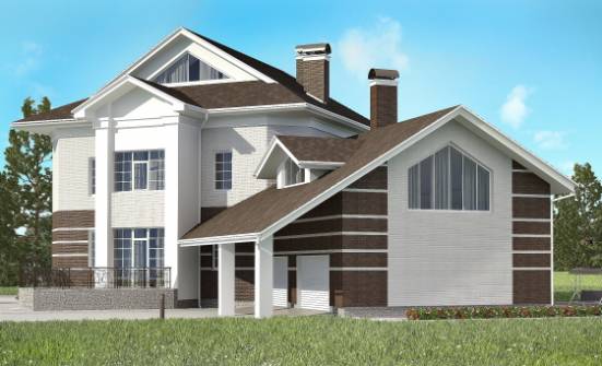 410-001-П Проект двухэтажного дома и гаражом, большой домик из кирпича Чита | Проекты домов от House Expert