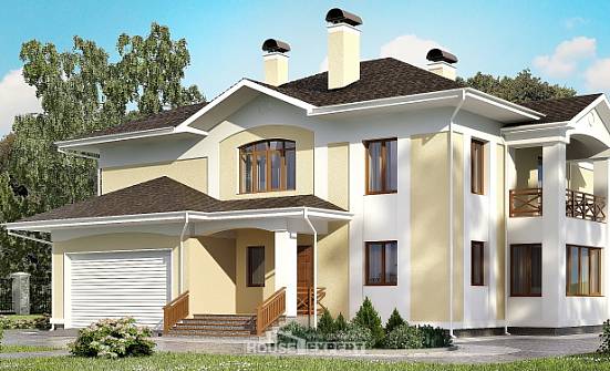 375-002-Л Проект двухэтажного дома, гараж, уютный коттедж из кирпича Могоча | Проекты домов от House Expert