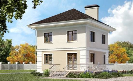 090-003-Л Проект двухэтажного дома, компактный дом из блока Могоча | Проекты домов от House Expert