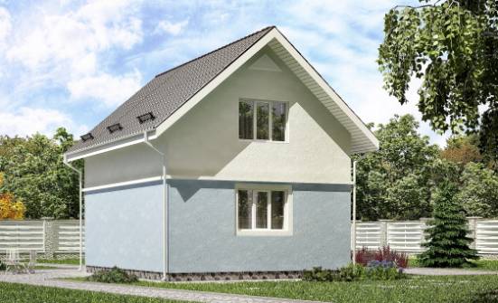 095-002-П Проект двухэтажного дома с мансардой, красивый дом из поризованных блоков Чита | Проекты домов от House Expert