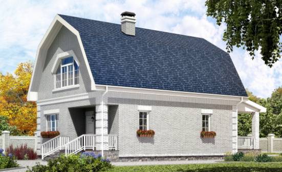 130-005-П Проект двухэтажного дома мансардой, экономичный загородный дом из арболита Могоча | Проекты домов от House Expert