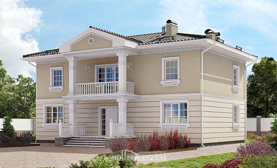 210-005-Л Проект двухэтажного дома, классический дом из бризолита Краснокаменск | Проекты домов от House Expert