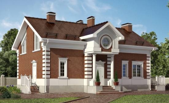 160-009-П Проект двухэтажного дома с мансардой, бюджетный дом из бризолита Чита | Проекты домов от House Expert