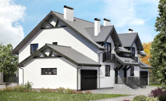 290-003-П Проект двухэтажного дома с мансардой, уютный загородный дом из газосиликатных блоков Могоча | Проекты домов от House Expert