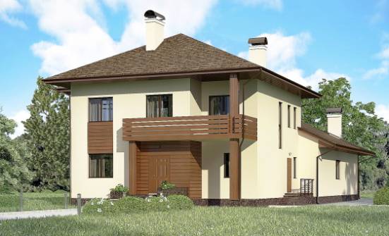 300-001-П Проект двухэтажного дома, красивый коттедж из кирпича Краснокаменск | Проекты домов от House Expert